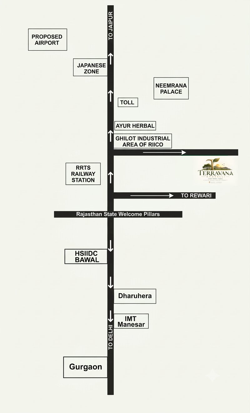 Terravana Aravali location map